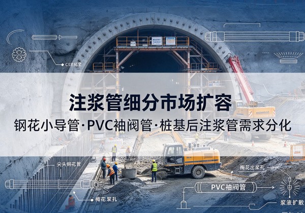 珲春注浆管细分市场扩容，隧道钢花小导管、PVC 袖阀管、桩基后注浆管需求分化